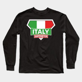Italy Super Flag Supporter Long Sleeve T-Shirt
